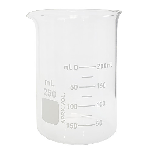 Vaso de precipitado de 250ml vidrio x 12 unidades, marca GSC International Inc.